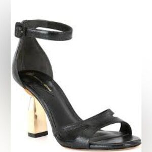 Elegant Black Ankle Strap Heels